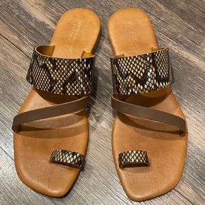 Sophia Milano Italy snakeskin sandals